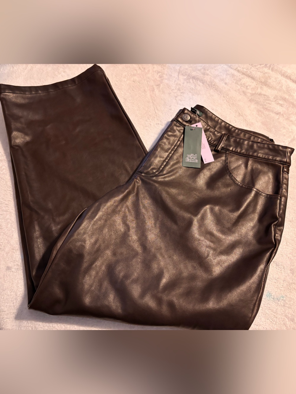 Target Faux Leather Pants in Brown